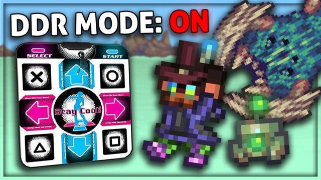 Terraria's Calamity Mod but I'm on a Dance Pad?