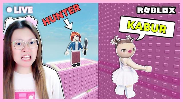 MAIN OBBY SAMBIL DIKEJAR PEMB*UN*H ?!! [ESCAPE THE HUNTER ROBLOX INDONESIA]
