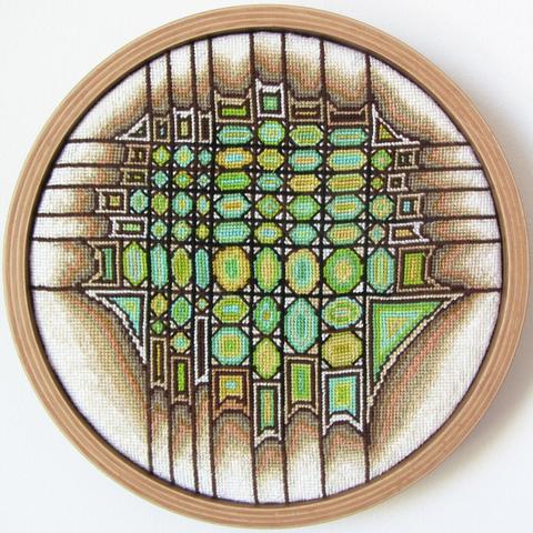 "Trabant" Gobelin Stickerei, 20 x 20 cm, Baumwolle