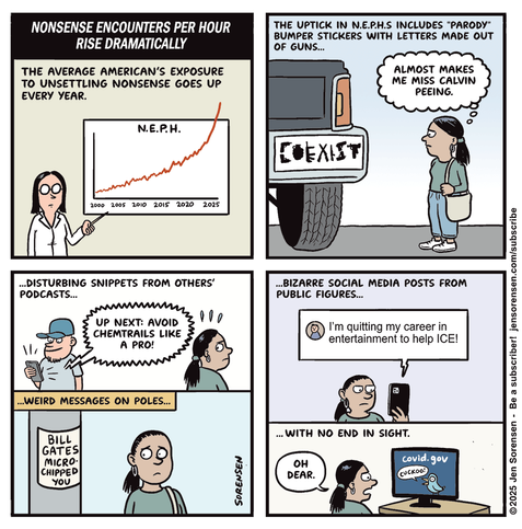 Nonsense Encounters Per Hour Rise Dramatically by Jen Sorensen