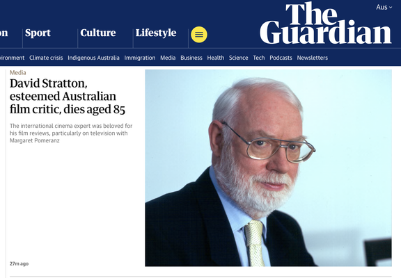David Stratton, esteemed Australian film critic, dies aged 85