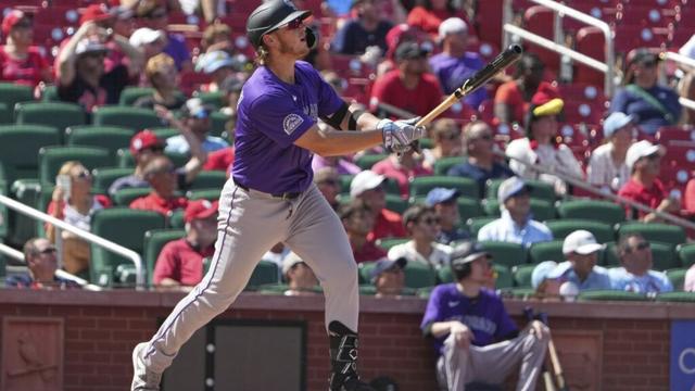 Hunter Goodman's pinch 2-run homer gives the Rockies a 6-5 win over the Cardinals