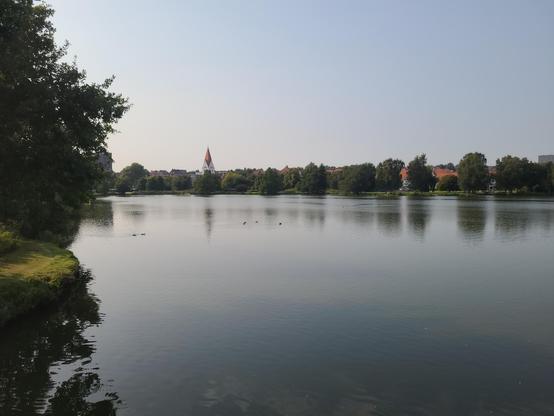 Picture of the Haderslev Dam a small lake im Haderslev, Denmark.