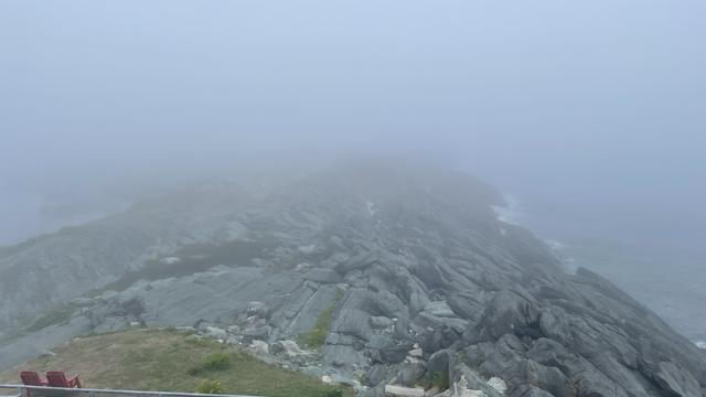 Rocky Cape Forchu looking seaward to Atlantic Ocean.