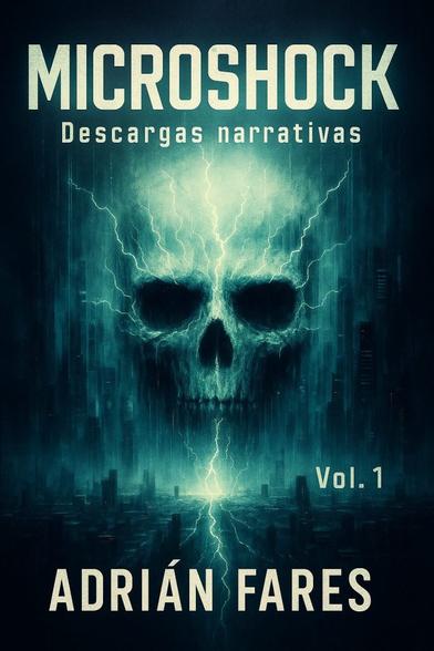 Portada Micro ficción Cuentos cortos Terror Psicológico Tecnológico Adrián Fares Libro Microshock