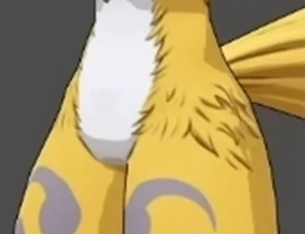 Close up of Time Stranger model of Renamon. Hips part