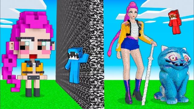 Hice Trampas con DEMONIOS KPOP en Reto de Construcción en Minecraft!