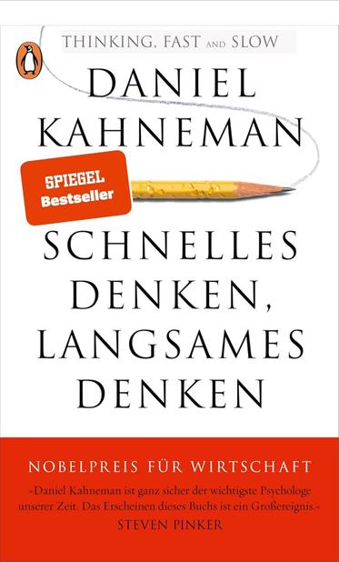 »Wenn Sie nur ein Buch über unser Denken lesen könnten ...« ZEIT ONLINE

Der Bestseller des Nobelpreisträgers Daniel Kahneman schärft den Blick für die blinden Flecke unseres Denkens.

Wie treffen wir unsere Entscheidungen?
Warum ist Zögern ein überlebensnotwendiger Reflex, und warum ist es so schwer zu wissen, was uns in der Zukunft glücklich macht? Daniel Kahneman, Nobelpreisträger und einer der einflussreichsten Wissenschaftler unserer Zeit, zeigt anhand ebenso nachvollziehbarer wie verblüffender Beispiele, welchen mentalen Mustern wir folgen und wie wir uns gegen verhängnisvolle Fehlentscheidungen wappnen können.
Zusammen mit diesem Klassiker ist auch der Nachfolgeband NOISE Pflichtlektüre für Entscheidungsträger. In NOISE widmet sich Daniel Kahneman im Speziellen den Verzerrungen der menschlichen Urteilskraft.🖖