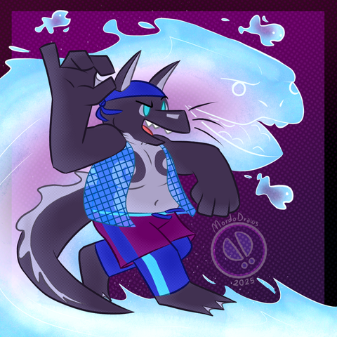 slipstream the manta ray exohero prepares a big eel-shaped water attack! tag: furry, scalie, artforme, marubahrt, fish, merfolk, mantaray, cute, chubby, water, powers, waterpowers, hydrokinesis, spirit, eel, formulated, projectile, superfur, superhero