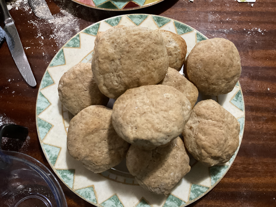 Plate of bread rolls