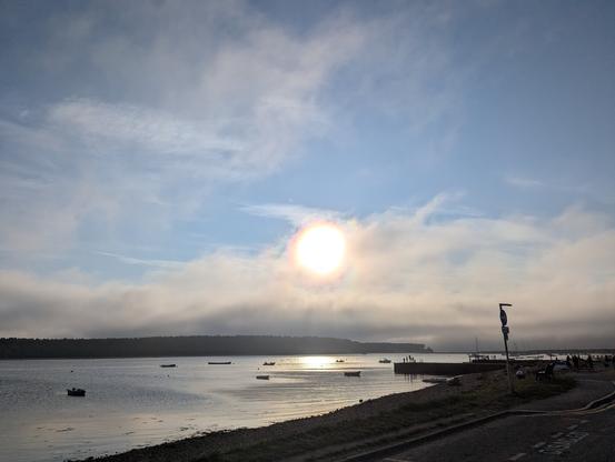 Sun over Findhorn beach
