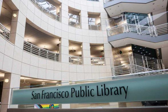 San Francisco Main Library, photographed in 2023. The library’s marketing and community engagement teams have made concerted efforts to capture the attention of millennial and Gen-Z audiences. Stephen Lam/The Chronicle