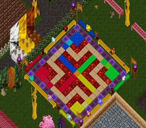 Ingame screenshot of the #LUDO playfield at #Moonglow on Test Center 1, prepared by #EMTakako