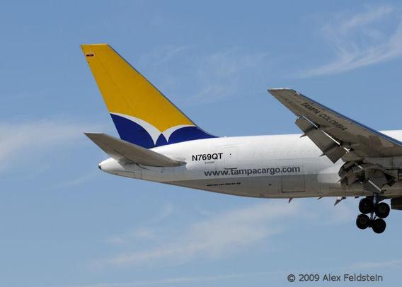 TAMPA cargo Boeing 767 tail image while landing