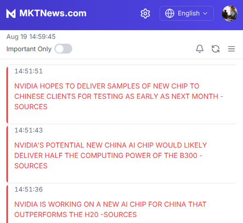NVIDIA DESARROLLA UN NUEVO CHIP DE IA PARA CHINA QUE SUPERA AL H20.
ENTREGARÍA LA MITAD DE LA POTENCIA DE CÓMPUTO DEL B300.
ESPERAN ENTREGAR MUESTRAS PARA PRUEBAS EL PRÓXIMO MES.
#CHINA #NVDIA #H20 #IA