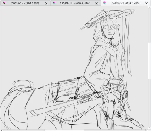 A rough sketch of Heishou pack Yi Sang based on the teaser image, depicting him as a centaur maybe?