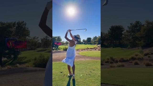 Amazing Golf Swing you need to see | Golf Girl awesome swing | Golf shorts | Alexandra Harju