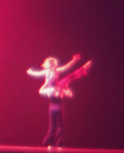 Dancers in rehearsal with very low lighting conditions