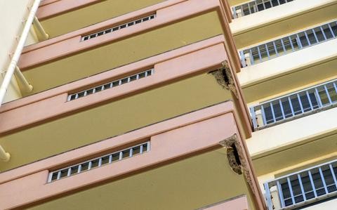 Spalling concrete ‘a non-structural issue’ for Marine housing balconies on Okinawa
