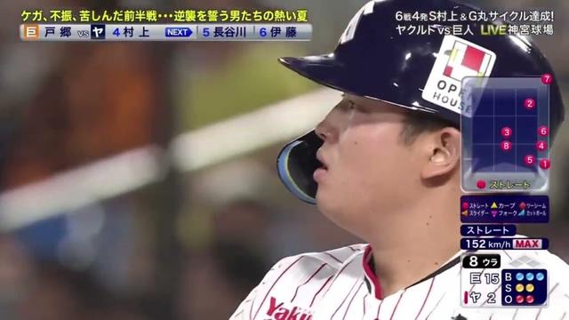 【熱投】戸郷翔征vs村上宗隆の15球