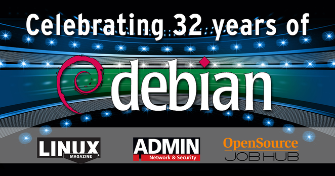 Celebrating 32 years of Debian | Linux Magazine | ADMIN Network & Security | Open Source JobHub