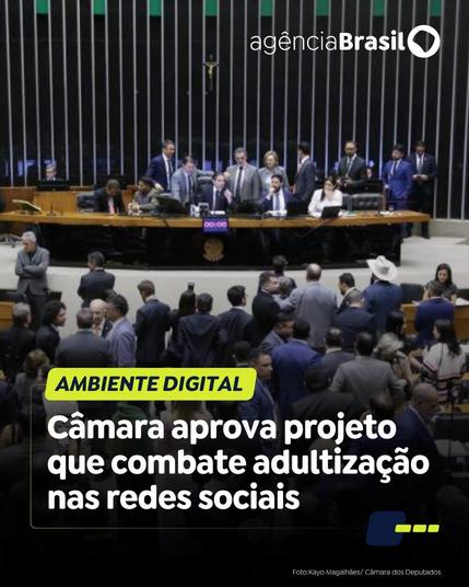 PL DA ADULTIZAÇÃO | O plenário da Câmara dos Deputados aprovou, na noite desta quarta-feira (20), em votação simbólica, o Projeto de Lei (PL) 2628/2022, que estabelece regras para proteção e prevenção de crimes contra crianças e adolescentes em ambientes digitais.