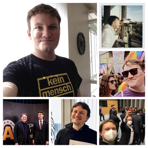 Collage of photos of Sebastian