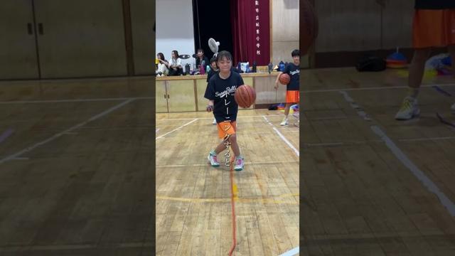 „脳梁が弱い“とボールを落とす。 #ノーミングアップ #脳トレ #バスケ