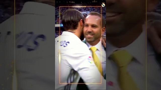 👏🏻 Sergio García realiza el saque honor en el Bernabéu  #realmadrid