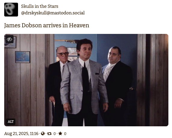 James Dobson arrives in heaven