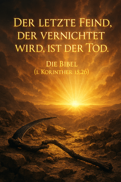 „Der letzte Feind, der vernichtet wird, ist der Tod.“
– Die Bibel (1. Korinther 15,26)