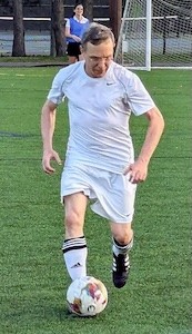 Avi Loeb plays soccer