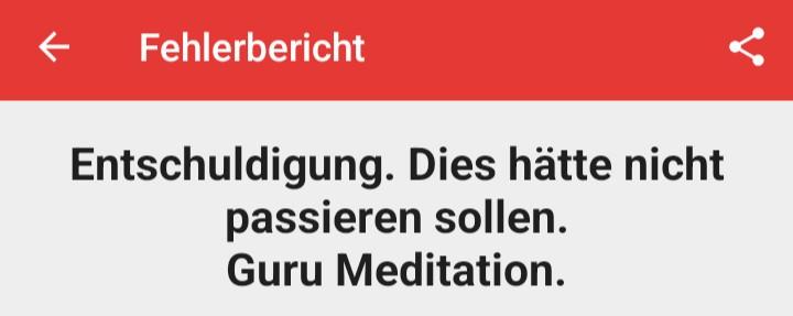 Screenshot einer Fehlermeldung