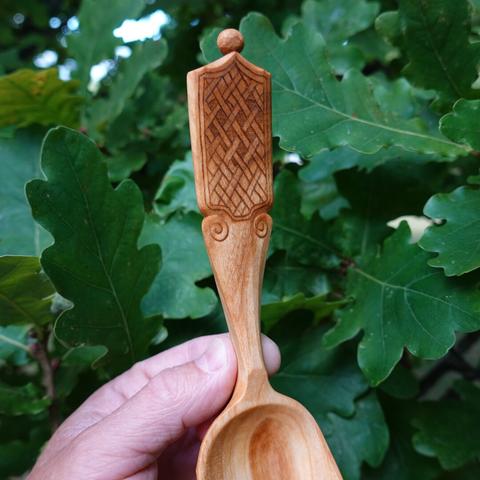 Closeup of wooden spoon