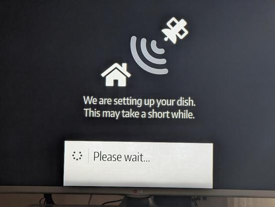 Freesat switched itself off and now needs to "set up your dish" please wait.
Screenshot