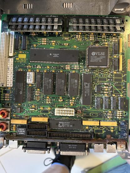 Plan large d’une carte mère de Macintosh SE.