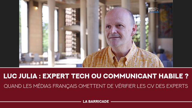 Slide avec la photo de Luc Julia et le contenu du post