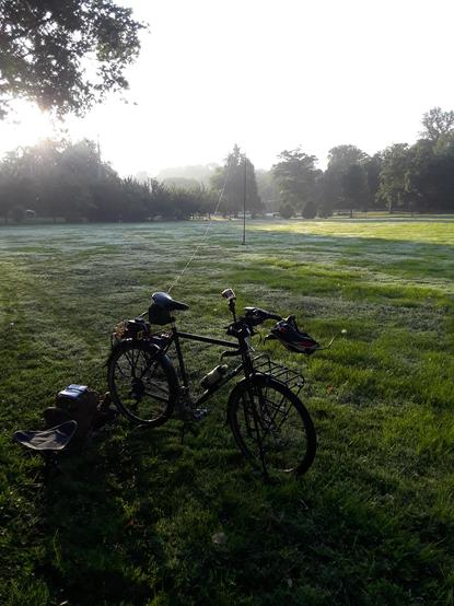 Amateur Radio N4JAW Ham on a Bike  setup and equipment
