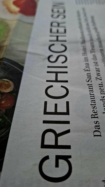 Headline in der Berliner Zeitung: "Griechischer sein"
