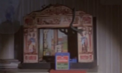 Cardboard theatre diarama in Kevin's bedroom in "Time Bandits"