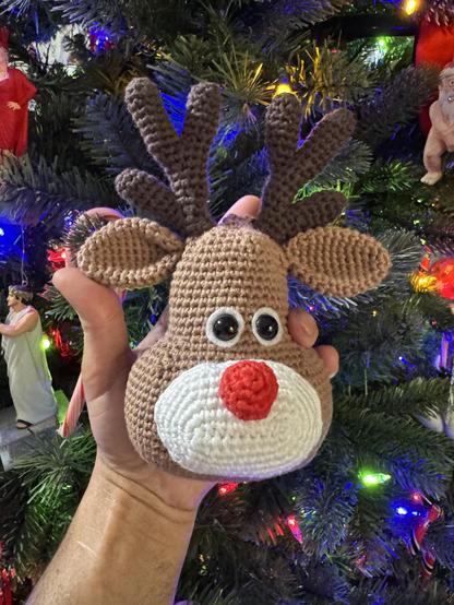 Rudolph jumbo crocheted Christmas Ornament!