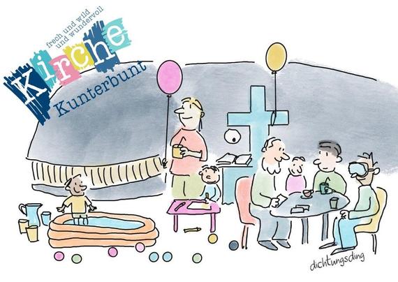 Kinder, Familien,  Kirche Kunterbunt