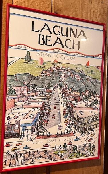 Poster in the style of the New Yorker map of New York City