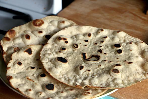Plate of chapatis.