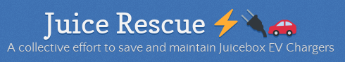 Screenshot from juice-rescue.org.

The text reads: "Juice Rescue: A collective effort to save and maintain JuiceBox EV Chargers"