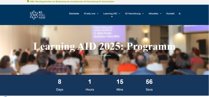 Banner der oben verlinkten Konferenzseite "Learning AID 2025"