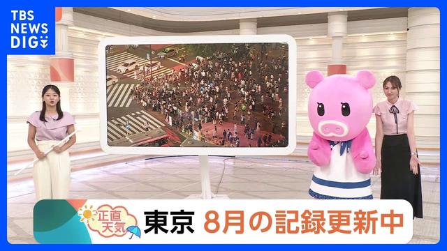 【8月26日 関東の天気】東京 8月の記録更新中｜TBS NEWS DIG