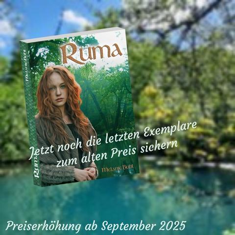 Buchcover mit einer rothaarige Frau vor einer Waldquelle