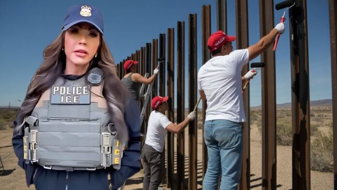 painting the border wall