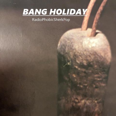 A detail from a poster for an art exhibition at the art gallery in Ibiza town that I picked up by mistake several years ago, featuring a weird vegetable with antennae.

Honestly I don't know what it is, it looks like a still from Eraserhead or something. I thought I was buying a picture of a cute woman in a mini skirt getting on a tram. 

The words "BANG HOLIDAY" and "RadioPhobicSherkPop" are centered at the top, as this is the cover image for the tune of that name that I have just uploaded to Soundcloud. I do hope people like it.